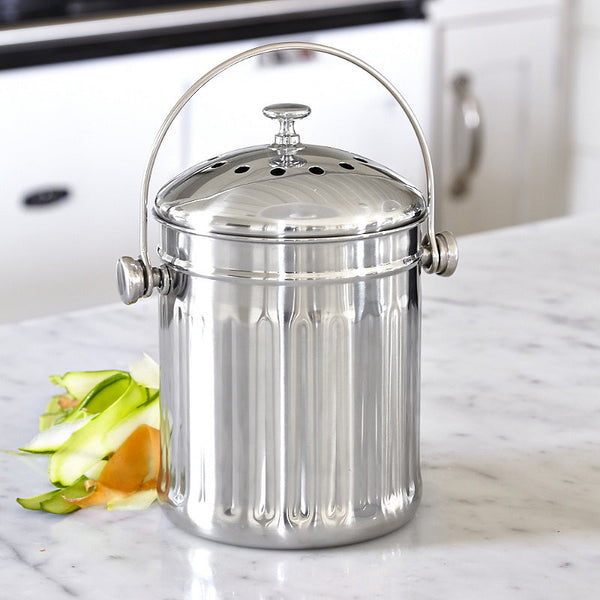 Stainless Steel Compost Pail – THE GOOD FILL